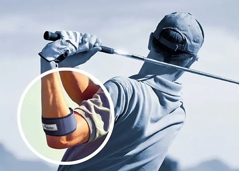 Ilustración de Aliviá el codo de golfista desde casa
