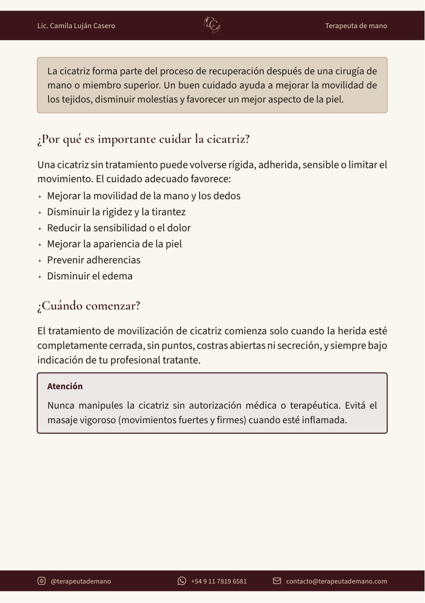 Vista previa página 2 — Cuidado de cicatriz post quirúrgico