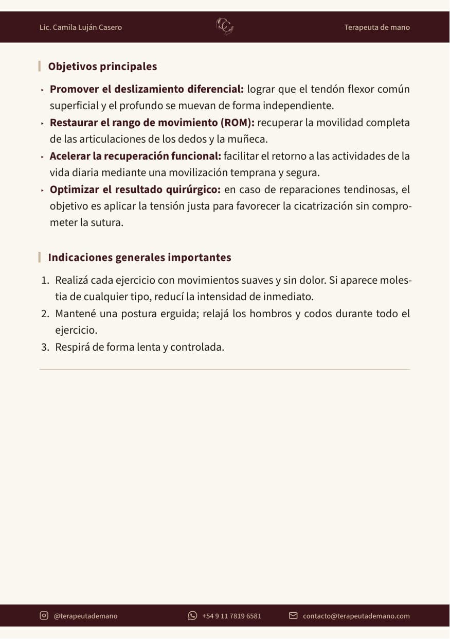 Vista previa página 3 — Programa de deslizamiento tendinoso