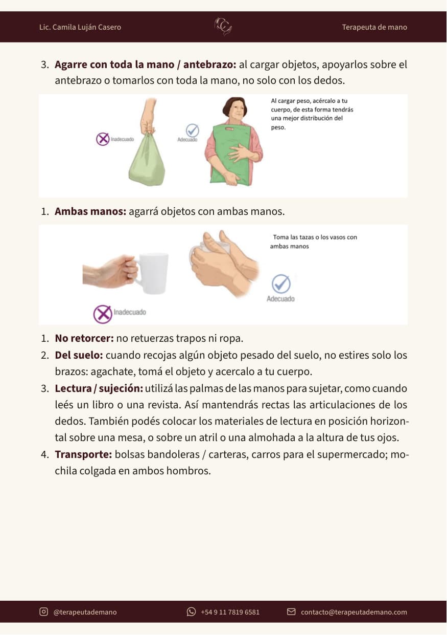 Vista previa página 3 — Protegé tus articulaciones en el día a día